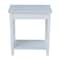 International Concepts Rectangle Narrow End Table, 22 W, 14 L, 25 in H, Wood, White OT08-2214 - alternate 5